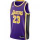 Lakers Violet Retro Round Neck Hot Pressed Jersey