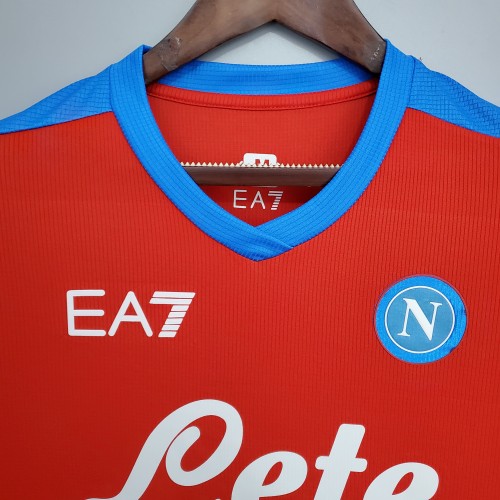 21-22 Napoli  Away Red Jersey