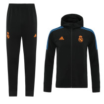 21-22 Real Madrid Black Hoodie Suit