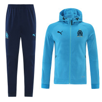 21-22 Marseille Blue Hoodie Suit/21-22 马赛长拉帽子训练服