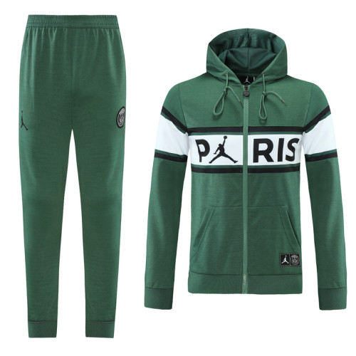 21-22 PSG Jordan Green Hoodie Suit