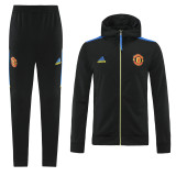 21-22 Manchester United Black Hoodie Suit