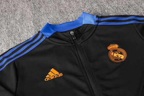 21-22 Real Madrid Black-Blue Jacket Suit