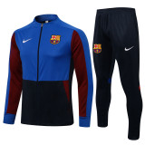 21-22 Barcelona Blue-Red-Black Jacket Suit