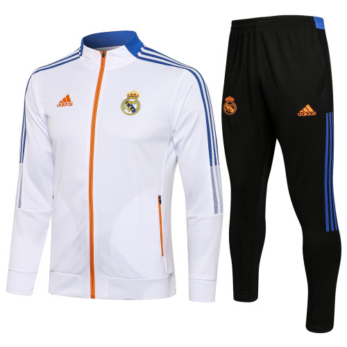 21-22 Real Madrid White Jacket Suit