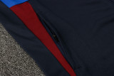 21-22 Barcelona Blue-Red-Black Jacket Suit