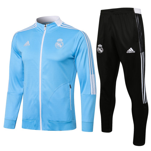21-22 Real Madrid Sky-Blue Jacket Suit