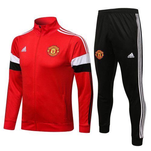 21-22 Manchester United Red Jacket Suit