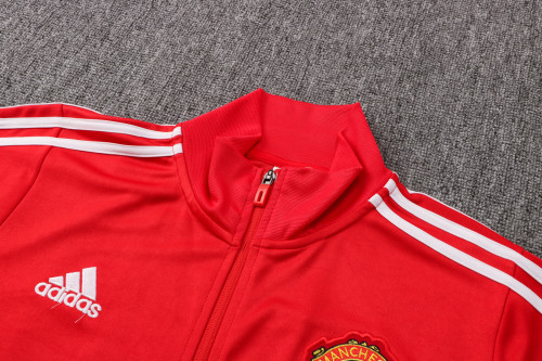 21-22 Manchester United Red Jacket Suit