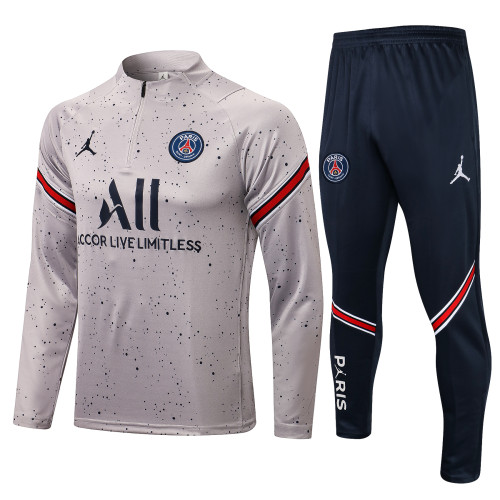 21-22 PSG Gray Training suit(With dot)