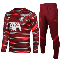 21-22 Liverpool Round-Neck with stripes Training suit