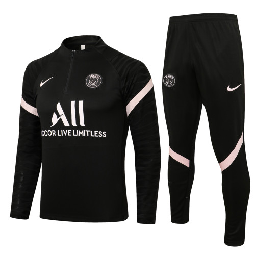 21-22 PSG New Black-pink Training suit