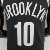 75th Anniversary Simmons #10 Nets Black NBA Jersey