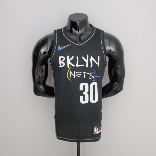 New Brooklyn Nets Curry #30 City Edition Black