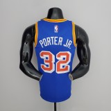 75th Anniversary Porter jr.#32 Warriors Vintage Blue NBA Jersey