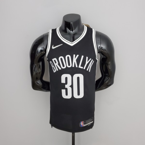 75th Anniversary Curry #30 Nets Black NBA Jersey