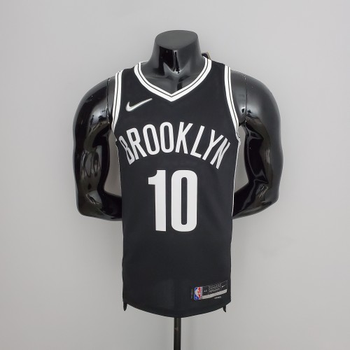 75th Anniversary Simmons #10 Nets Black NBA Jersey