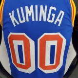 75th Anniversary Kuminga#00 Warriors Vintage Blue NBA