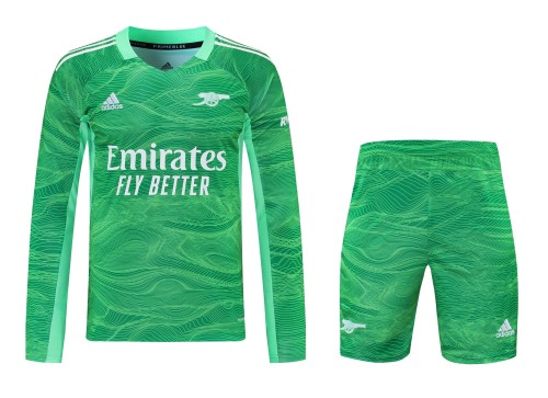 21-22 Arsenal Green Goalkeeper Kit(Long sleeve)