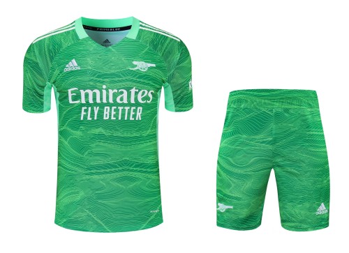 21-22 Arsenal Green Goalkeeper Kit(Short sleeve)