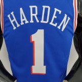 76ers Harden #1 V-Neck Blue