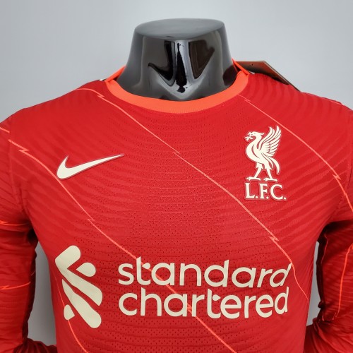 21-22 Liverpool home Red Player Version Long Sleeve