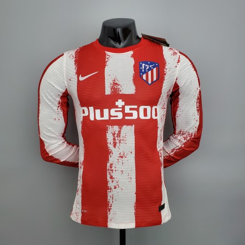 21-22 Atletico Madrid home Player Version Long Sleeve
