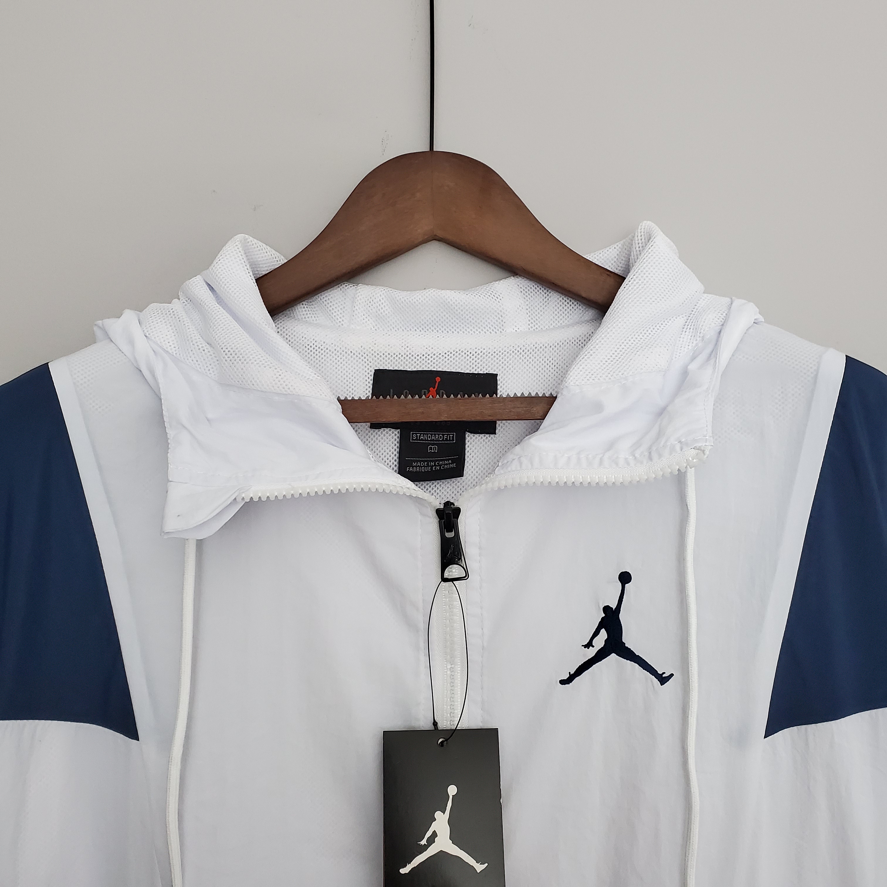 2022 Jordan White and Blue Windbreaker