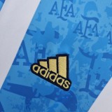 2022 Argentina Commemorative Edition White Blue Fans Jersey