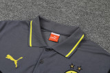 Dortmund POLO kit Grey Black Short Sleeve Suit
