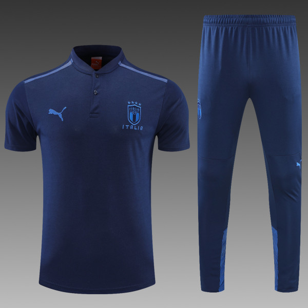 Italy POLO kit Royal Blue Short Sleeve Suit