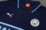 Manchester City POLO kit royal blue Short Sleeve Suit