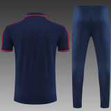 Bayern Munich POLO dark blue Short Sleeve Suit