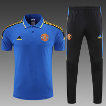 Manchester United POLO Blue Short Sleeve Suit