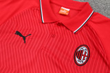 AC Milan POLO Red Short Sleeve Suit