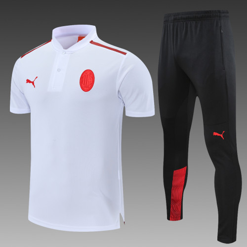 AC Milan POLO White Short Sleeve Suit