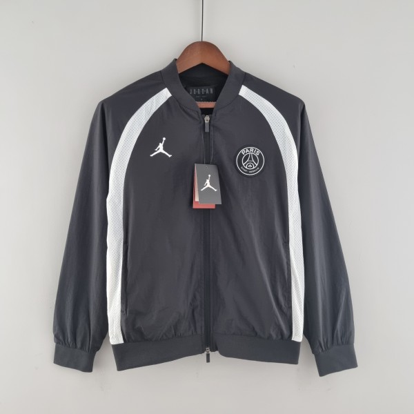 2022 PSG Jordan Black-White Windbreaker S-XXL