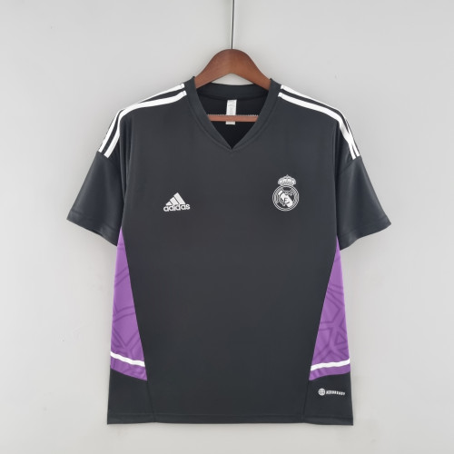 22-23 Real Madrid Training Black Purple Fans Jersey