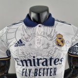 22-23 Real Madrid Chinese Dragon White Player Jersey/22-23 皇马球员版