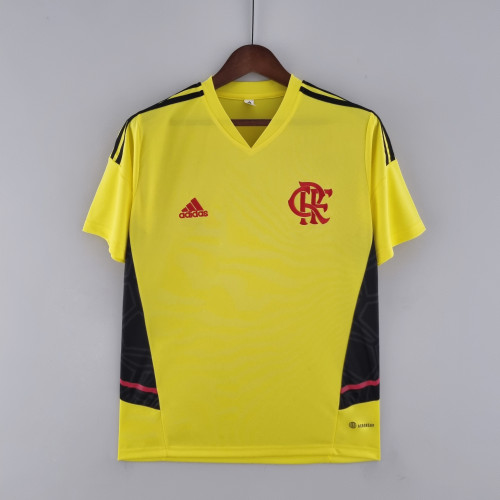 22-23 Flamengo Training Yellow Fans Jersey