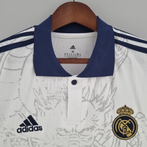 22-23 Real Madrid Chinese Dragon White Fans Jersey