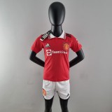 22-23 Manchester United Home Red Kid Kit 曼联主场童装