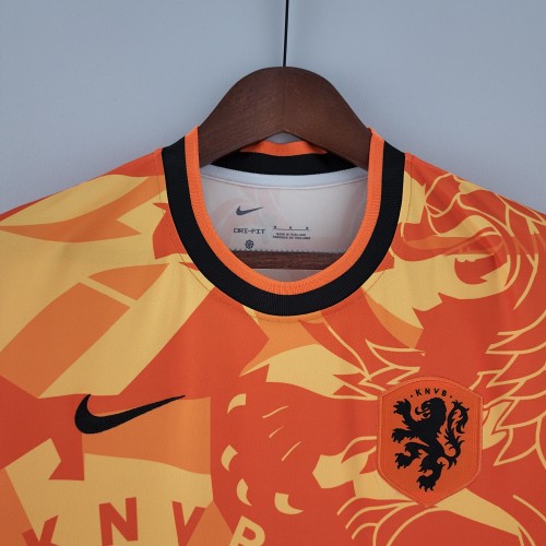 2022 Netherland Training Orange Fans Jersey