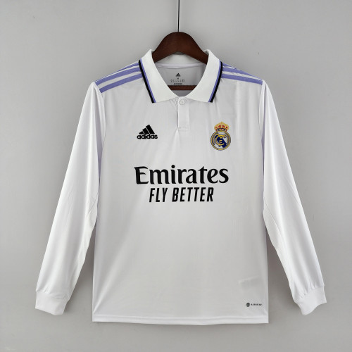 22-23 Real Madrid Home Long Sleeve Jersey