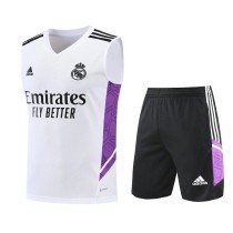 22-23 Real Madrid Training White Vest Suit