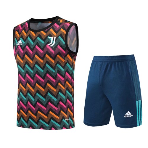 22-23 Juventus Training color plaid Vest Suit