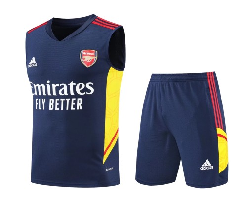 22-23 Arsenal training Royal Blue Vest Suit