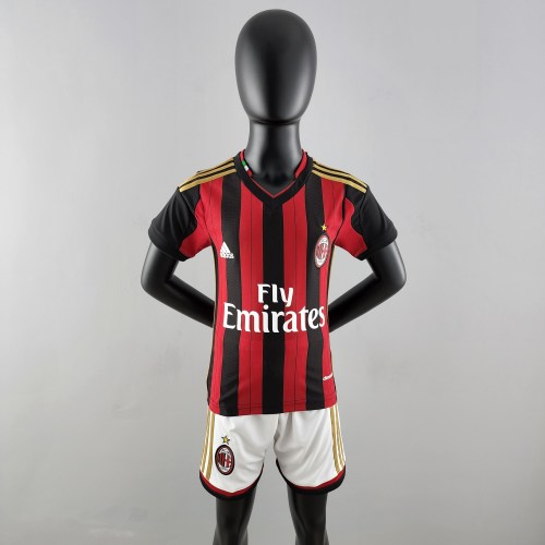 Retro 13-14 AC Milan home Kid Kit/13-14AC米兰主场复古童装