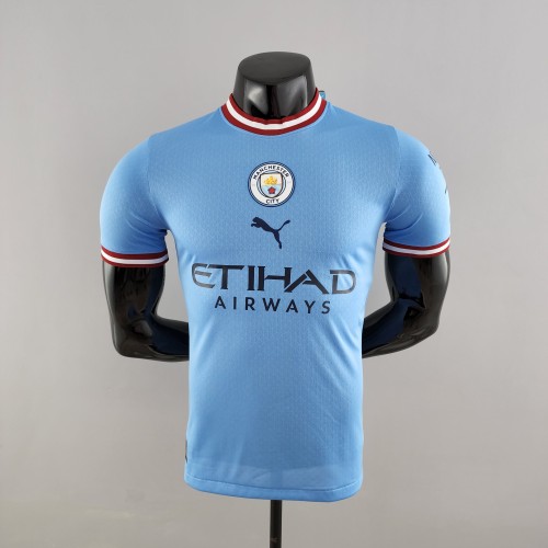 22-23 Manchester City Home Blue Player Jersey