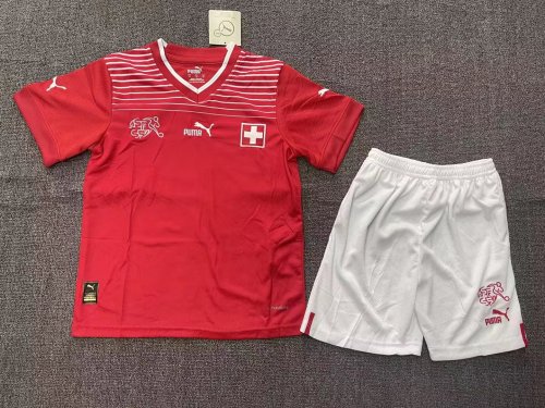 2022 Switzerland Home Red Kid Kit